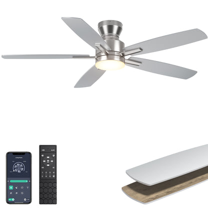 hniyou Ceiling Fans with Lights,52 Inch (Silver)-100