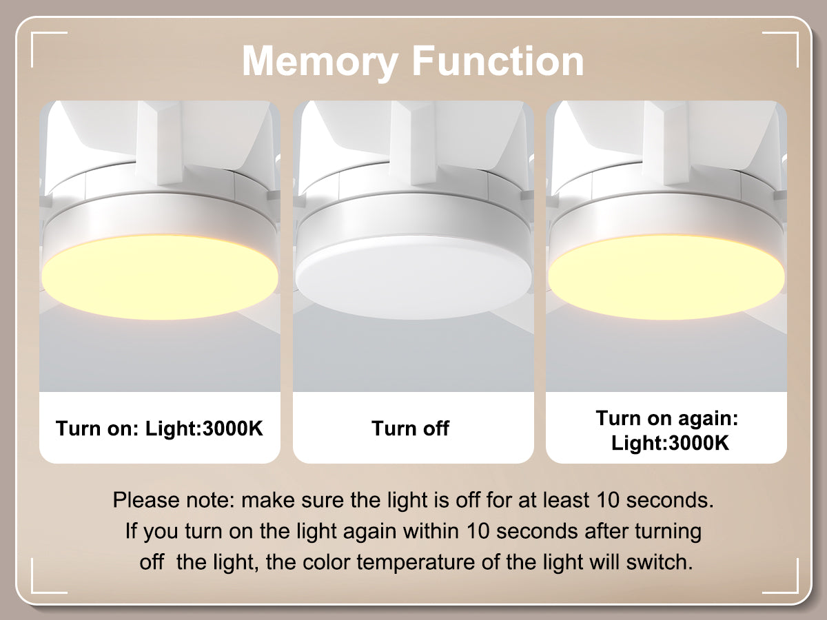 Ohniyou Ceiling Fans with Lights 42 Inch (White)-100