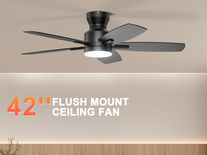 Ohniyou Ceiling Fans with Lights 42 Inch (Black)-100