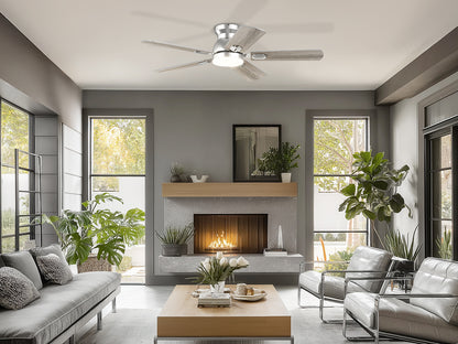 Ohniyou Ceiling Fans with Lights 42 Inch (Silver)-047