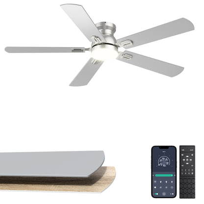 Ohniyou Ceiling Fans with Lights 52 Inch (Silver)-047