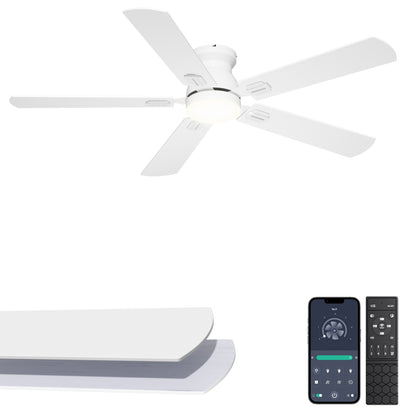 Ohniyou Ceiling Fans with Lights 52 Inch (White)-047