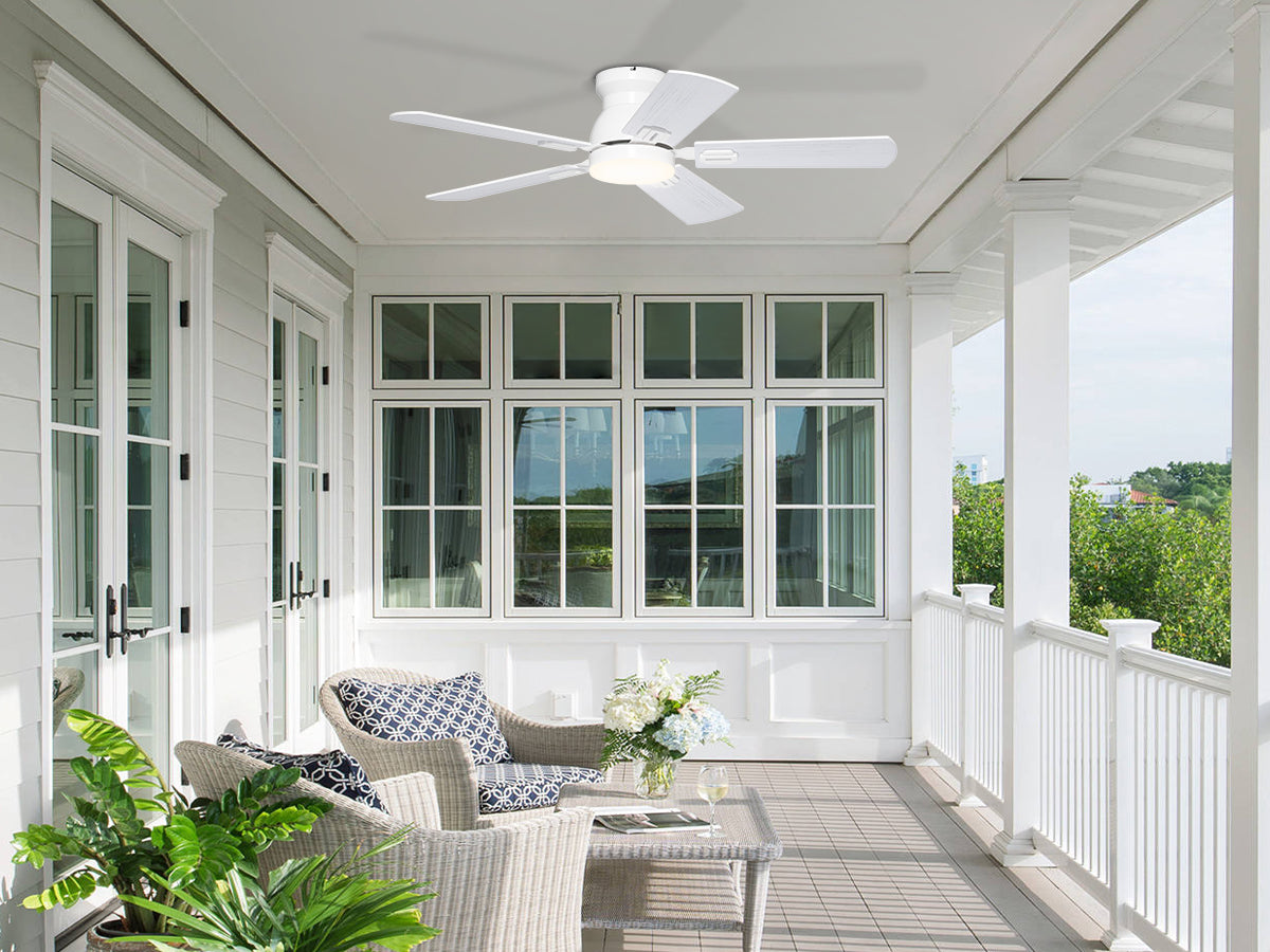 Ohniyou Ceiling Fans with Lights 42 Inch (White)-047