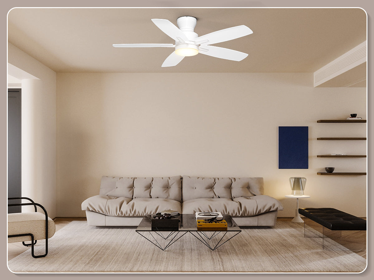 Ohniyou Ceiling Fans with Lights 42 Inch (White)-100