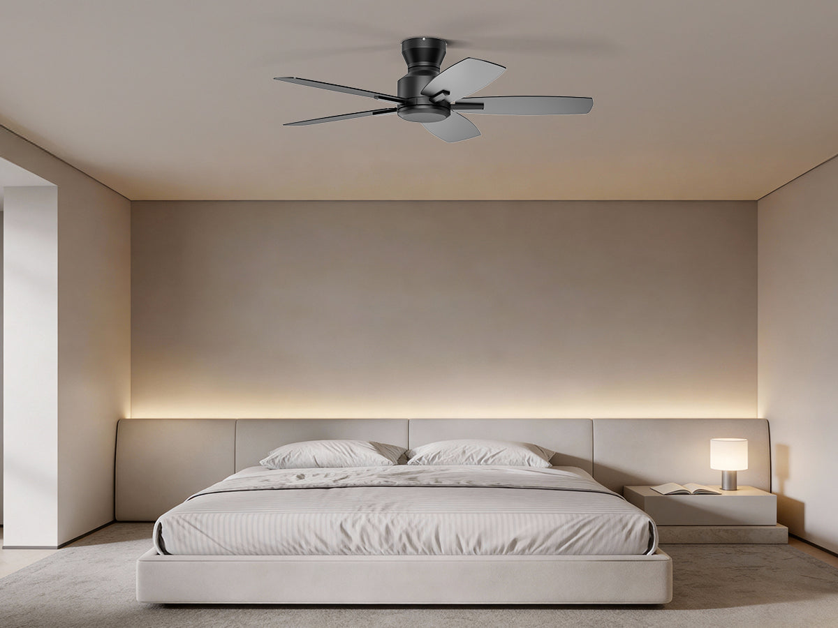 Ohniyou Ceiling Fans without Lights,42 Inch (Black)-100B-42-NL