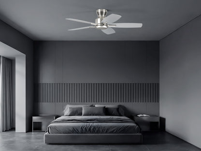 Ohniyou Ceiling Fans without Lights,42 Inch (Silver)-100S-42-NL