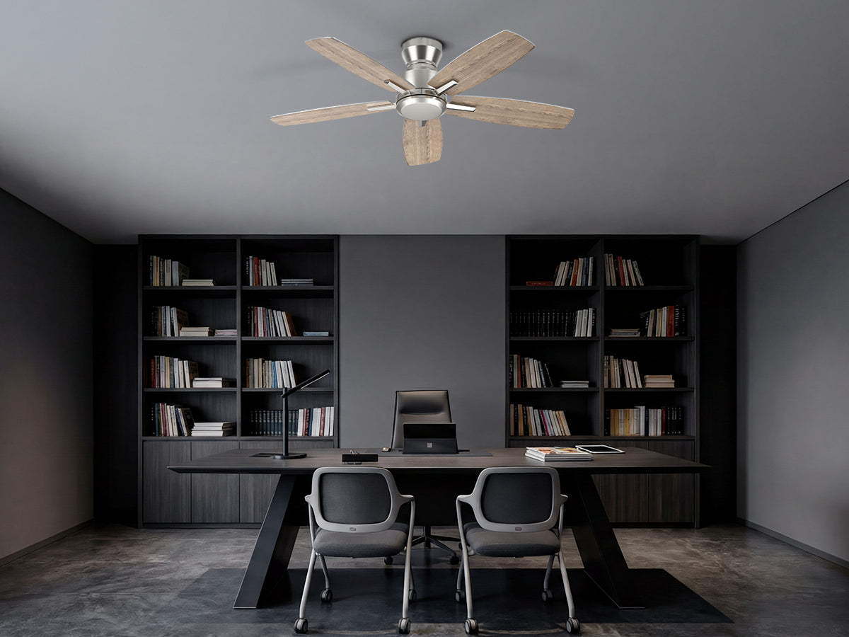 Ohniyou Ceiling Fans without Lights,42 Inch (Silver)-100S-42-NL