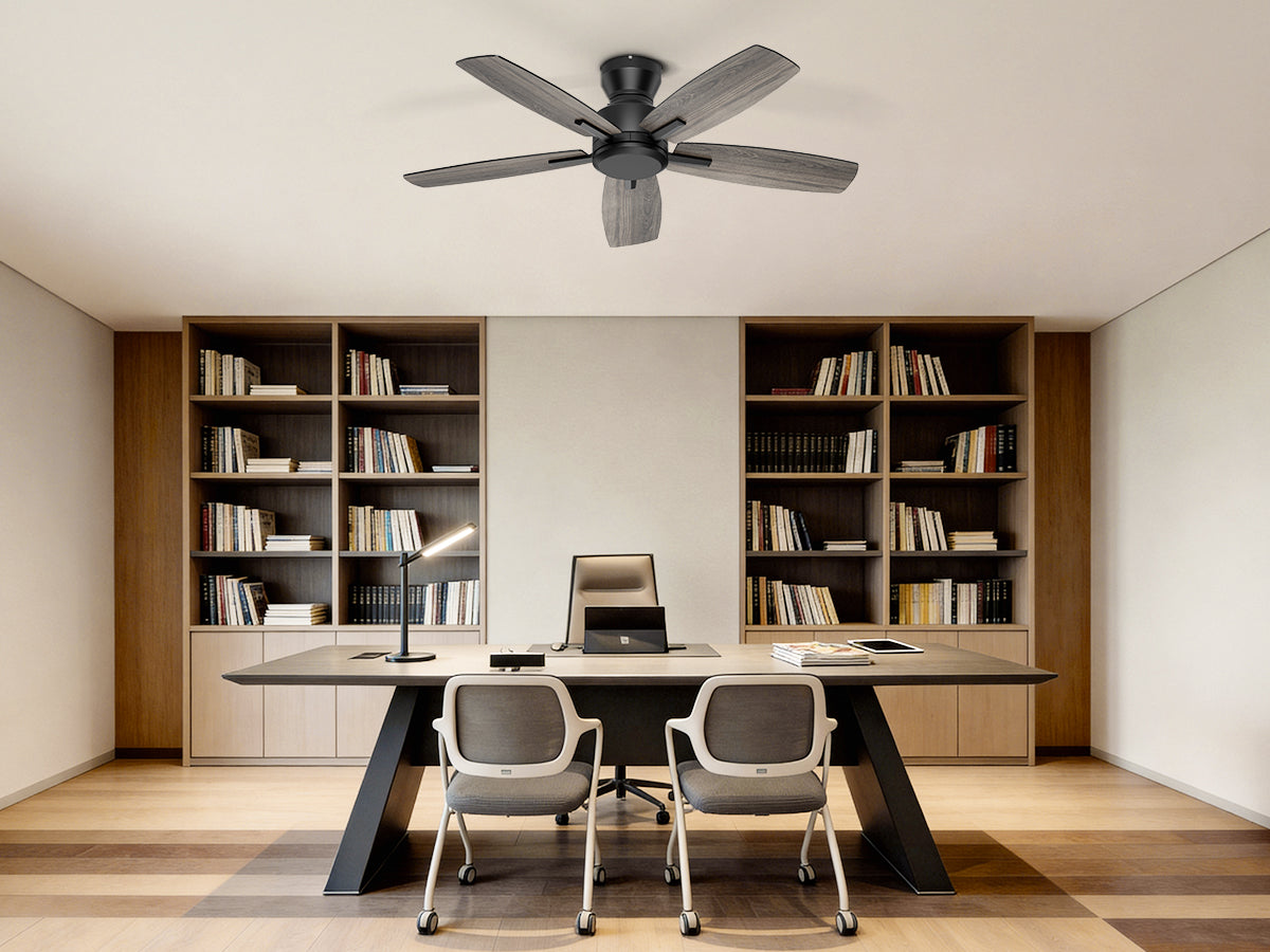 Ohniyou Ceiling Fans without Lights 52 Inch (Black)-100B-NL