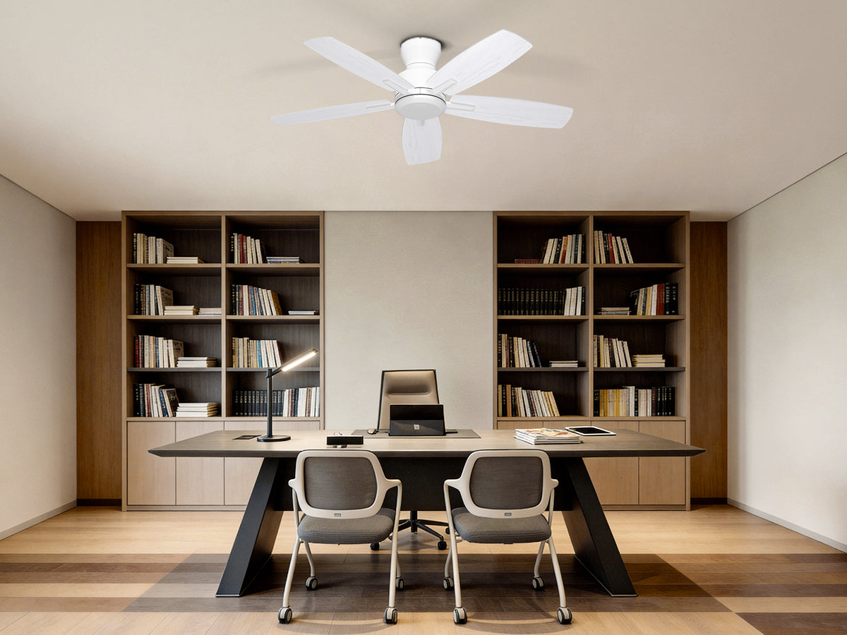 Ohniyou Ceiling Fans without Lights,42 Inch (White)-100W-42-NL