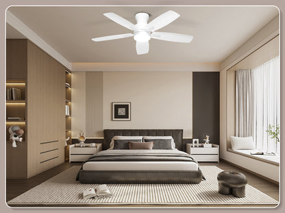 Ohniyou Ceiling Fans with Lights 42 Inch (White)-100