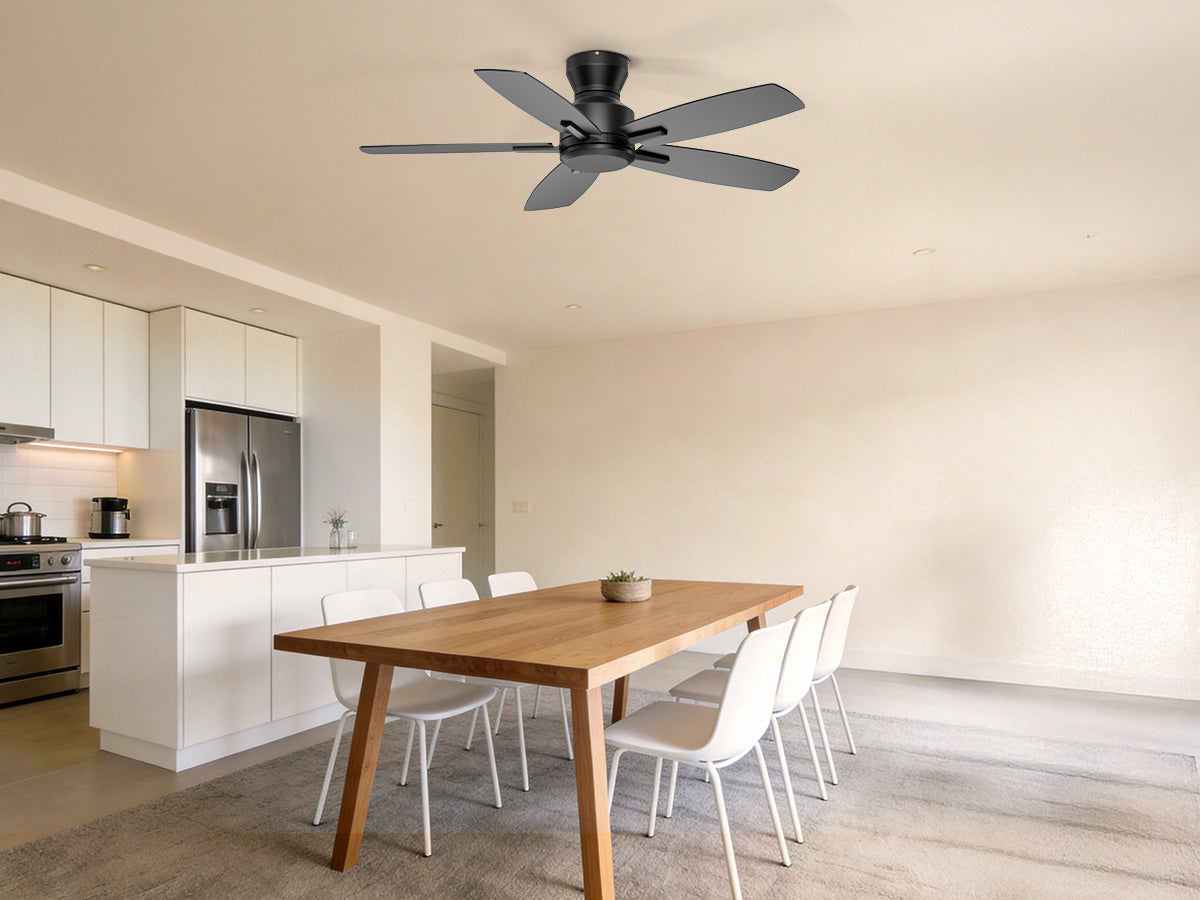 Ohniyou Ceiling Fans without Lights,42 Inch (Black)-100B-42-NL