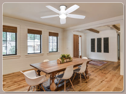 Ohniyou Ceiling Fans with Lights 42 Inch (White)-100
