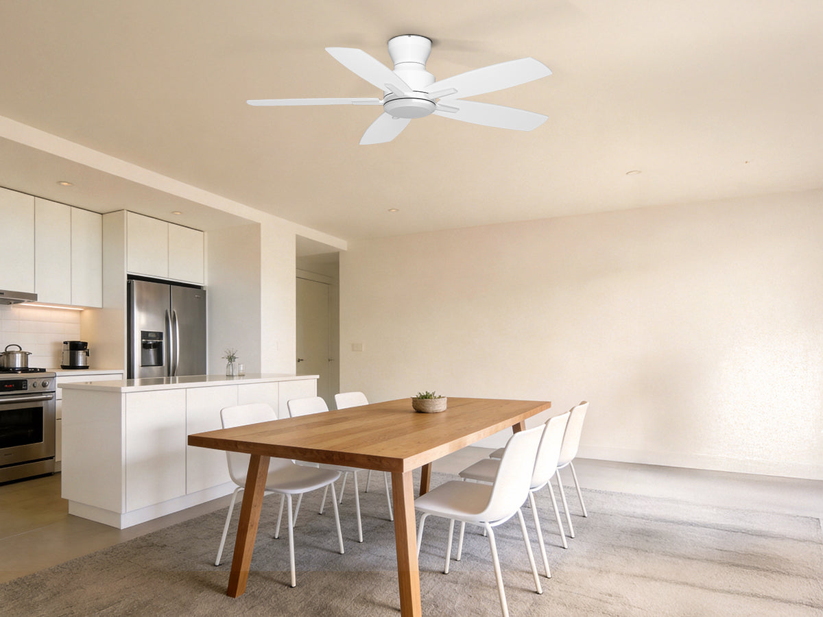 Ohniyou Ceiling Fans without Lights,42 Inch (White)-100W-42-NL