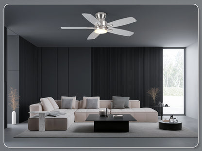 Ohniyou Ceiling Fans with Lights,42 Inch (Silver)-100