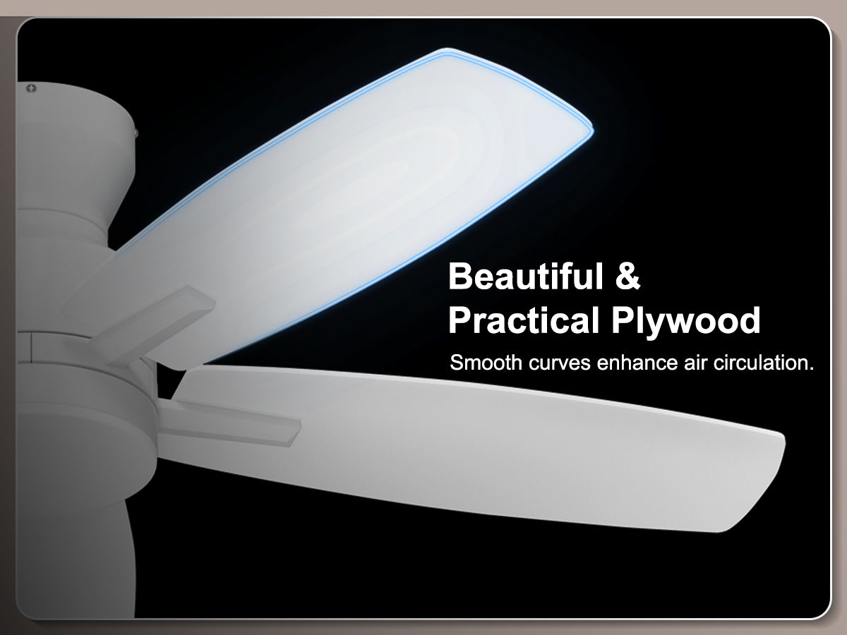 Ohniyou Ceiling Fans with Lights 42 Inch (White)-100