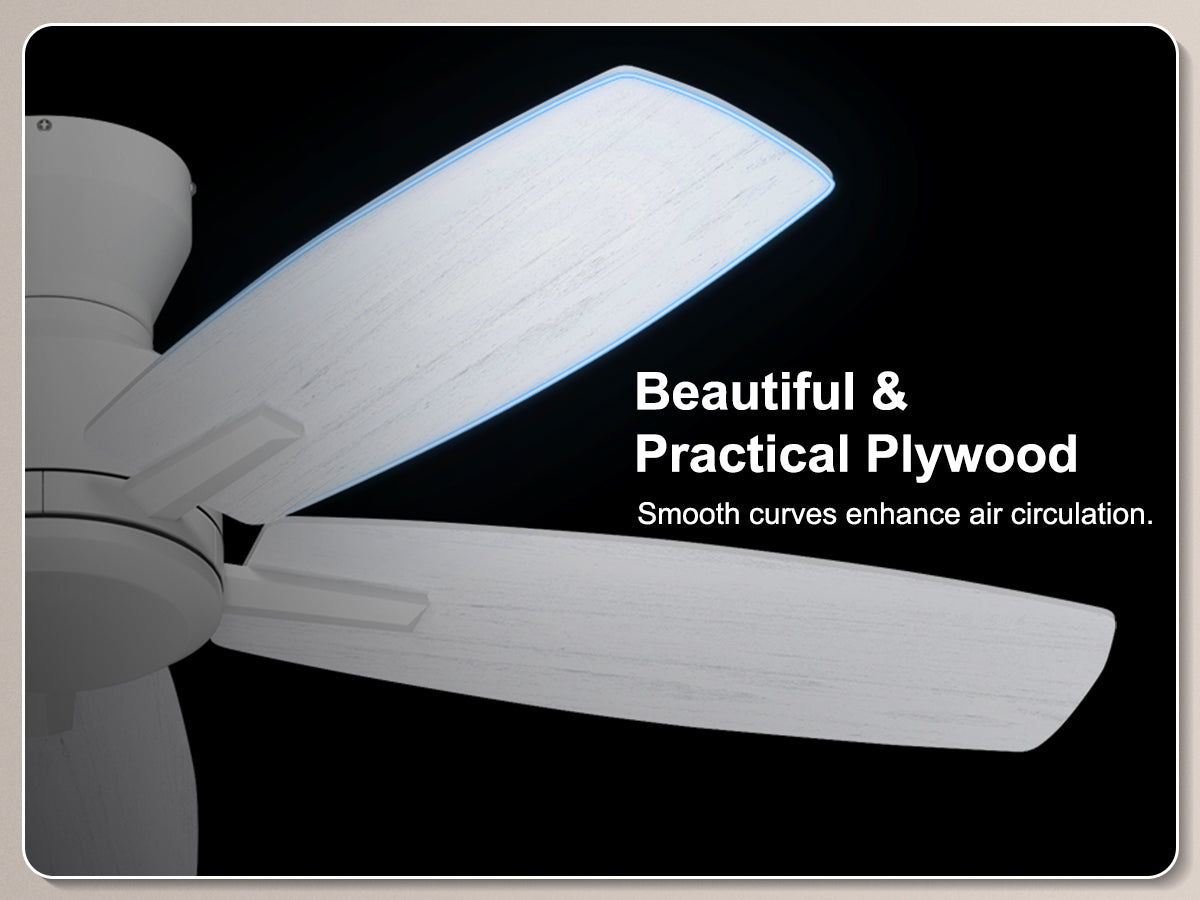 Ohniyou Ceiling Fans without Lights,42 Inch (White)-100W-42-NL