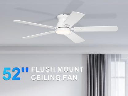 Ohniyou Ceiling Fans with Lights 52 Inch (White)-047