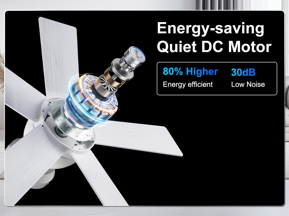 Ohniyou Ceiling Fans with Lights 32 Inch (White)-047