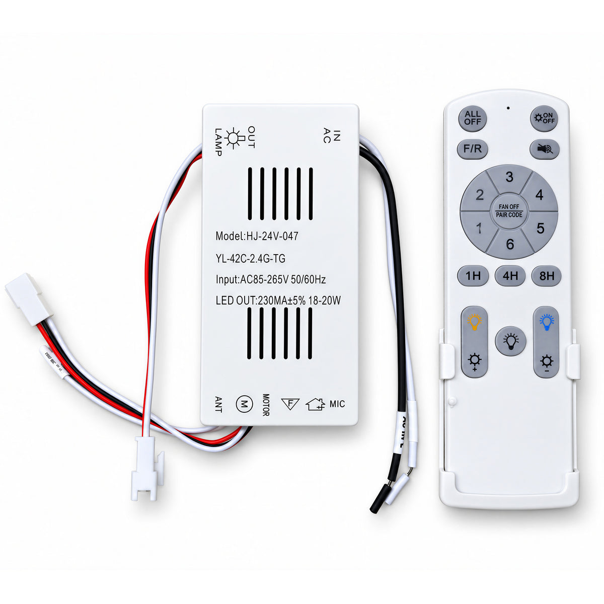 Fan Remotes and Receiver for Model GLX047-42X（New Version）