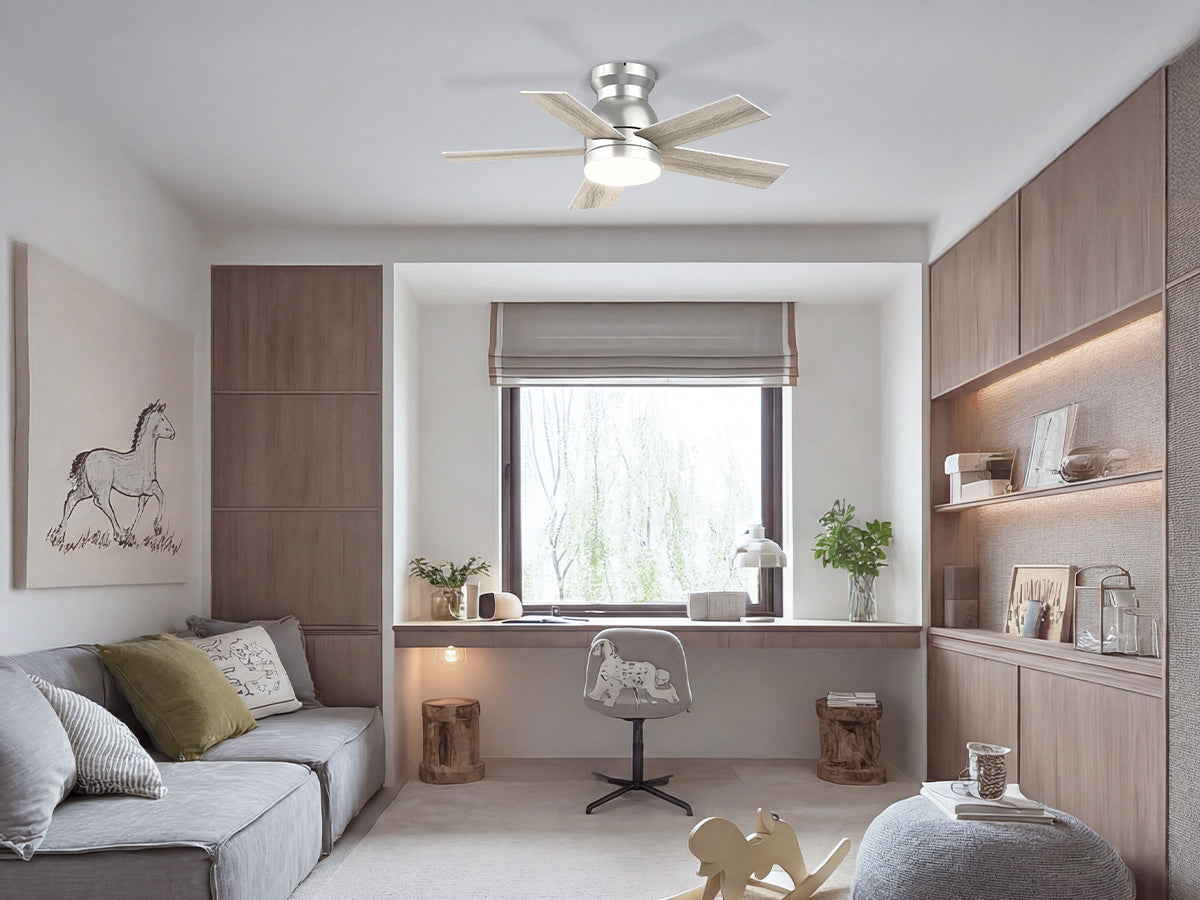 Ohniyou Ceiling Fans with Lights 32 Inch (Silver)-047