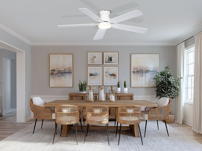 Ohniyou Ceiling Fans with Lights 52 Inch (White)-047