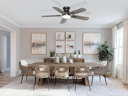 Ohniyou Ceiling Fans with Lights 42 Inch (Black)-047