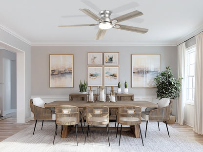 Ohniyou Ceiling Fans with Lights 52 Inch (Silver)-047