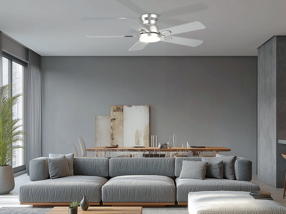 Ohniyou Ceiling Fans with Lights 42 Inch (Silver)-047