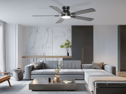 Ohniyou Ceiling Fans with Lights 52 Inch (Black)-047