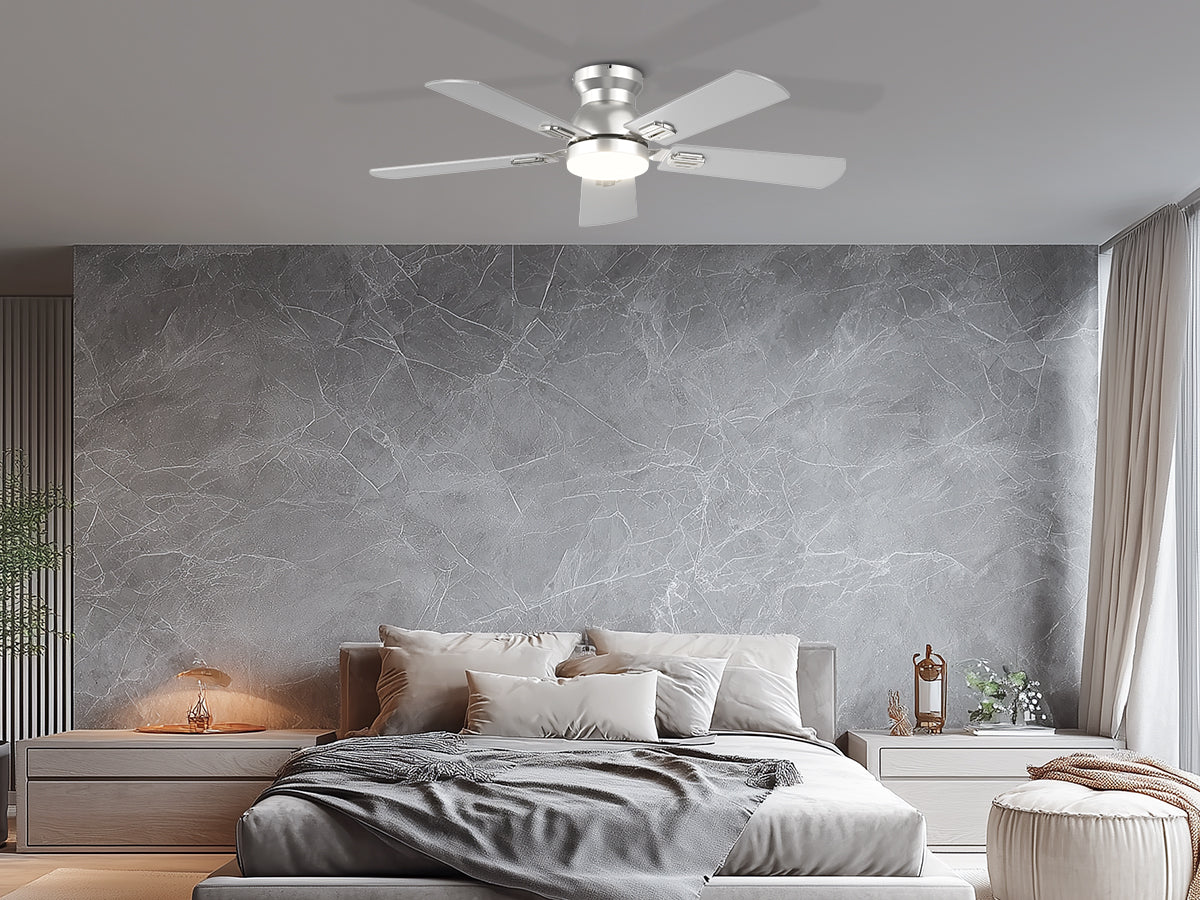 Ohniyou Ceiling Fans with Lights 42 Inch (Silver)-047