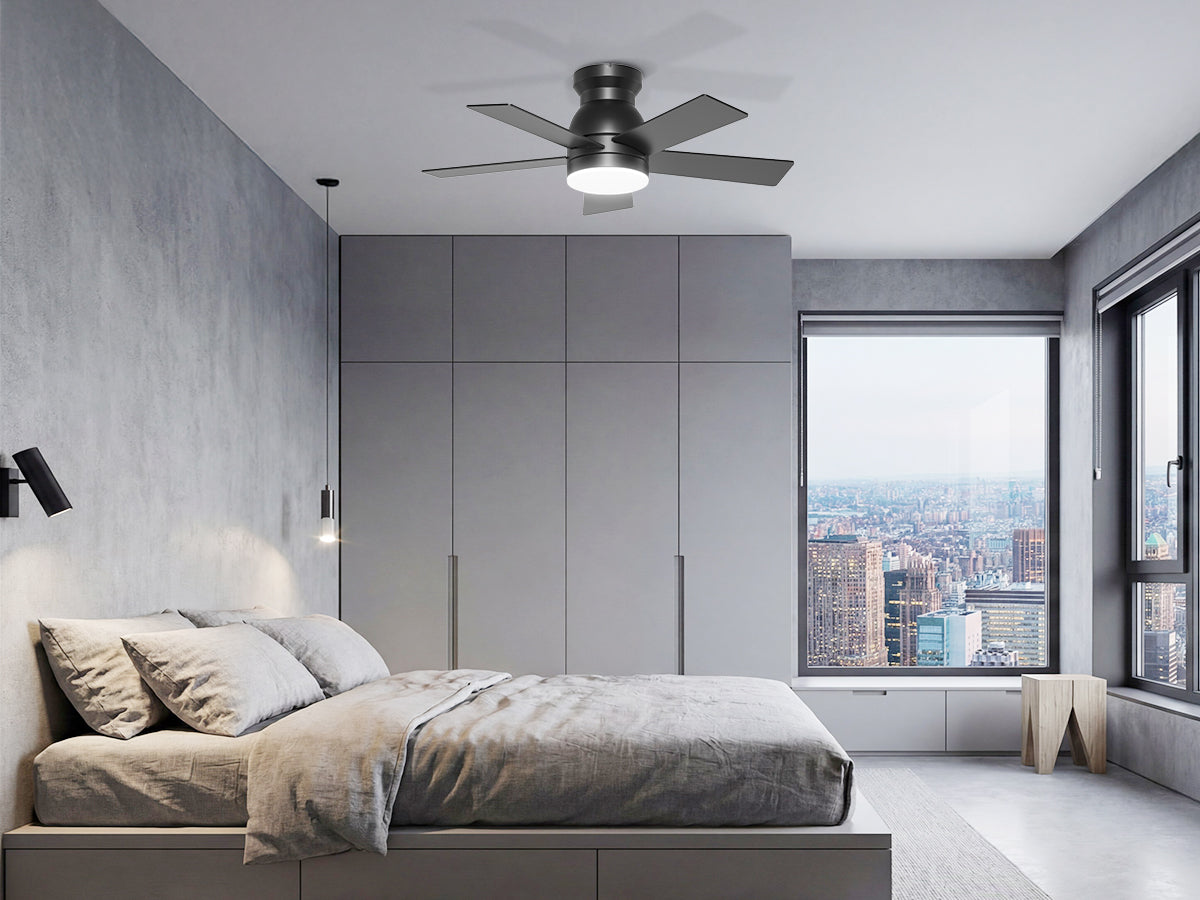 Ohniyou Ceiling Fans with Lights 32 Inch (Black)-047