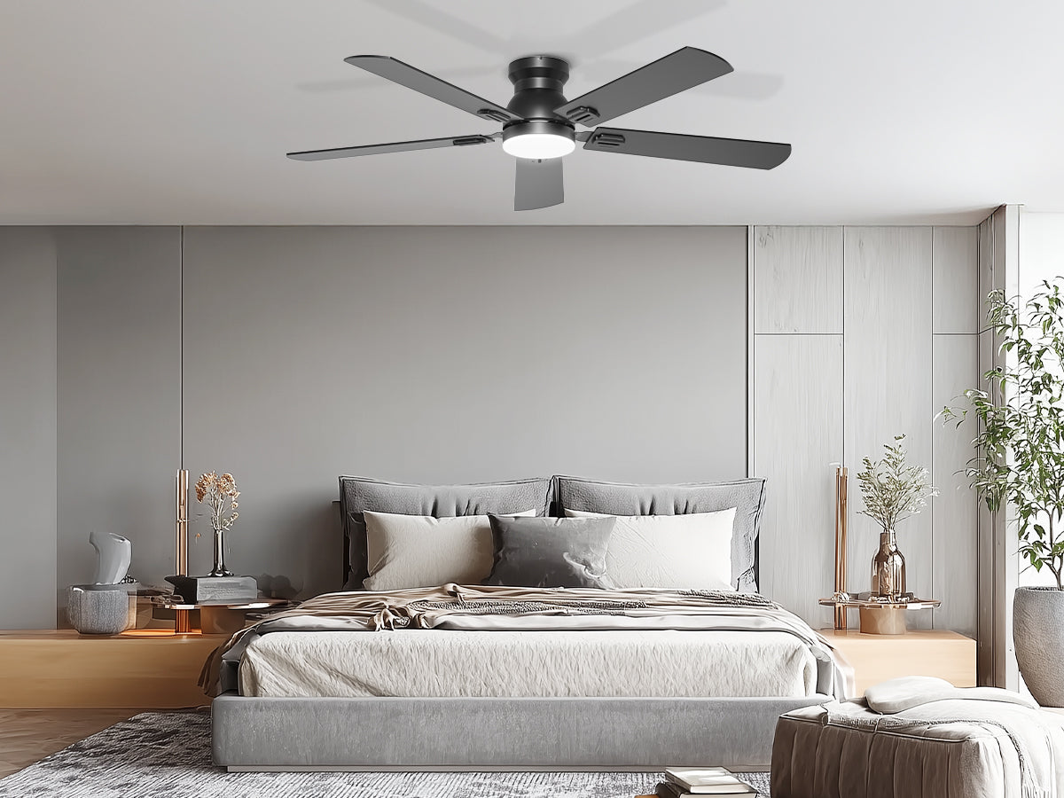 Ohniyou Ceiling Fans with Lights 52 Inch (Black)-047
