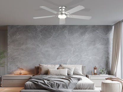Ohniyou Ceiling Fans with Lights 52 Inch (Silver)-047